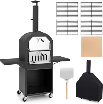 Lauko picos krosnis juoda