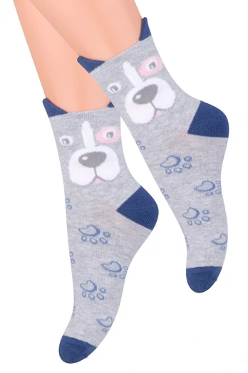 STEVEN Kojinės dog grey 014-234 26-28