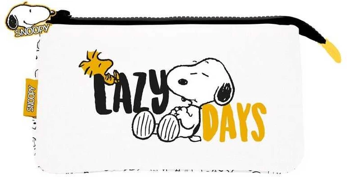 Snoopy - 3-compartment pencil case from the Lazy Days collection