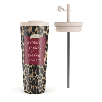 Nothing Changes - Travel Mug, 700 ml / Flap & Straw Set