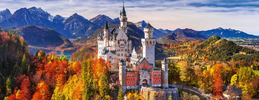 Dėlionė Ravensburger Zámek Neuschwanstein - panorama