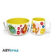 POKEMON - Breakfast Set Mug + Bowl - Pikachu & Kanto Starters kaina