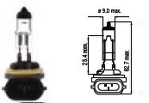 Bosma lemputė 12,8V, 27W, Black top