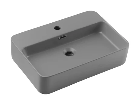Praustuvas TRUST 2 MATT LIGHT GREY ( E-6282 ), 55x38 cm, pilkas