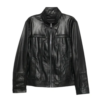 Odinė striukė vyrams, Juoda, Leather jacket