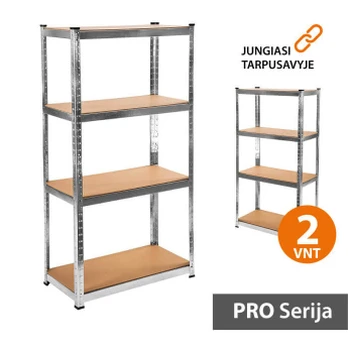 Metalinė lentyna 150x75x40 PRO (2 vnt)