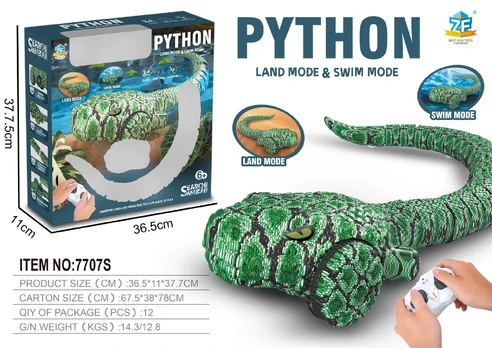 R/C python snake with swimming function