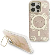 Guess PC/TPU Electroplated Stand Camera Frame MagSafe dėklas with Interchangeable Backgrounds skirtas Apple iPhone 16 Pro