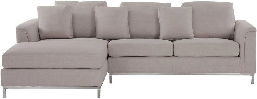 Sofa Beliani Narożnik prawostronny smėlio spalva OSLO