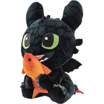 Pliušinis žaislas drakonas Schmidt Toothless, juoda sp., 18 cm