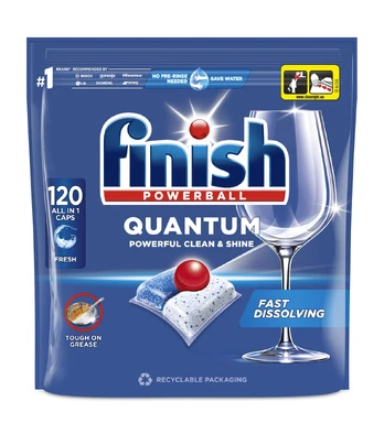 Indaplovių tabletės Finish Quantum, 120 vnt.