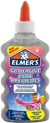 Elmer's Glitter Glue blizgantys klijai sidabras kaina