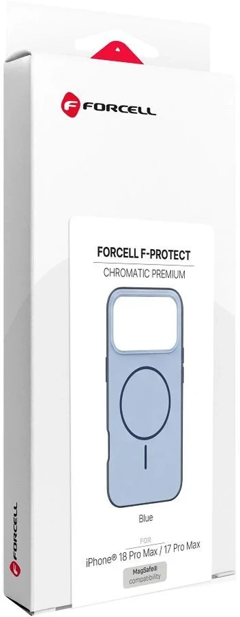 Case for iPhone 18 Pro Max / 17 Pro Max Forcell F-Protect Chromatic Premium compatible with MagSafe mėlynas