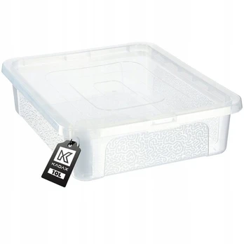 Plastikinė daiktadėžė su dangčiu, 10 l.