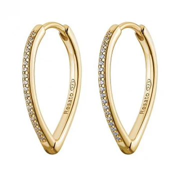 Rosato Charming auksinis-plated earrings with clear zircons Sofia RZSO28
