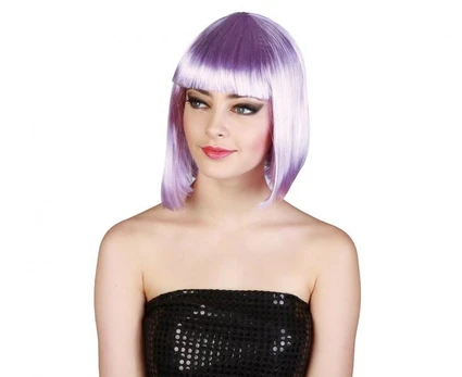 Popžvaigždės perukas, violetinės spalvos