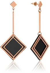 Troli Elegant bicolor steel earrings kaina