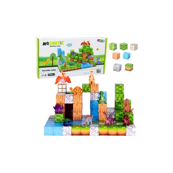 Lean Toys Magnetic Construction Blocks Cubes Square World 3D 114 pcs.