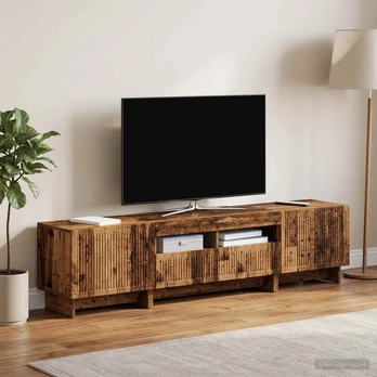 5 dalių LED televizoriaus stovas Sendintos medienos