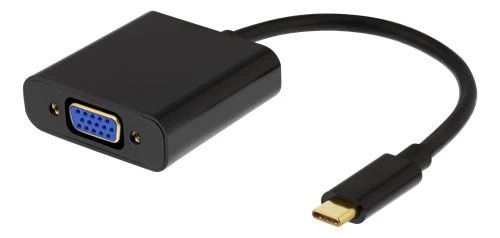 DELTACO USB 3.1 to VGA adapteris su audio, USB type C - VGA, 10 cm
