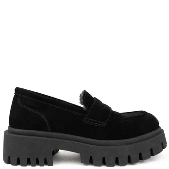 LA CONTE Loaferiai moterims, Juoda, Loafers