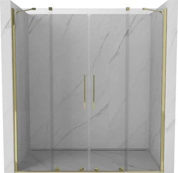 Stumdomos dušo durys Mexen Velar DUO, Gold, 200 cm