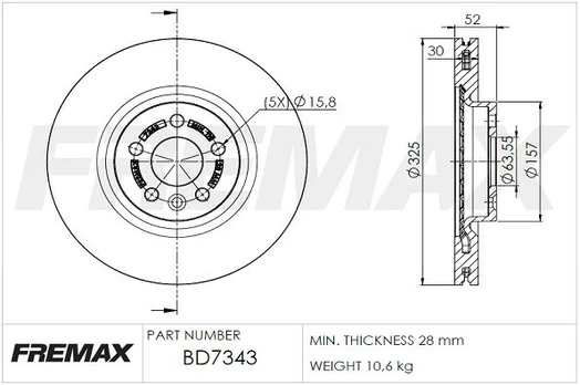 Stabdžių diskas FREMAX BD-7343