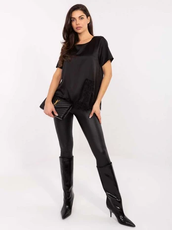 Italy Moda Bluzka-MI-BZ-3297.28-juoda