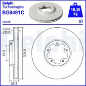 Stabdžių diskas DELPHI BG9491C kaina