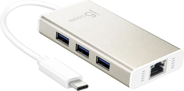 HUB USB j5create 1x RJ-45 + 3x USB-A (JCH471)