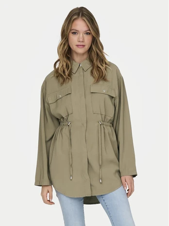 ONLY Demisezoninė striukė Nadine 15308614 Chaki Regular Fit
