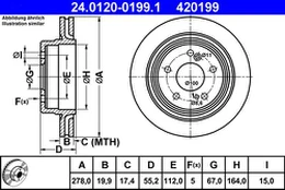 ATE 24.0120-0199.1 Brake Disc