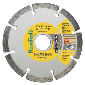 Deimantinis diskas NovoTools, 115 mm x 22.2 mm x 2.0 mm