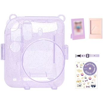 Fotoaparato dėklo rinkinys su priedais, Purple 5-Pc Set: Case, Strap, Decal, 2 Frames - No Camera