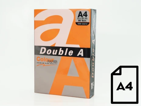 Spalvotas popierius Double A, 80g, A4, 500 lapų, Saffron | DA-Saffron
