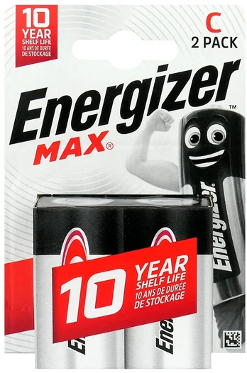 Baterijos - Energizer MAX LR14, 2 vnt.