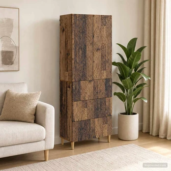 Spintelė 2 pcs Sendintos medienos 66 x 34,5 x 90 cm