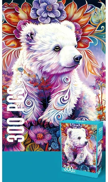 Dėlionė Jigsaw Puzzle Colored Mane Bear, 300 det