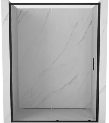 Dušo durys Mexen Exo, stumdomos, 155 cm, transparent/juodas
