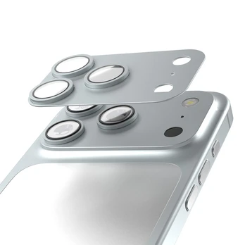 Dėklas Etteri full camera lens guard for iPhone 18 Pro sidabrinis