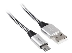 TRACER USB 2.0 AM - micro 1.0m black-sil | TRAKBK46928 kaina