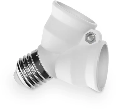 Plastrol Przejściówka rozgałęźnik żarówki (adapter) e27/2xe27
