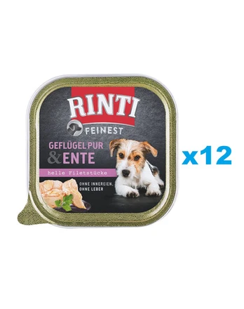 RINTI Feinest Poultry Pure & Duck padėklas 12x150 g