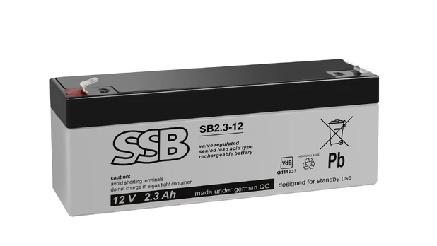 Akumuliatorius (AGM) SSB SB (2.3Ah, 12V, F1, VRLA)