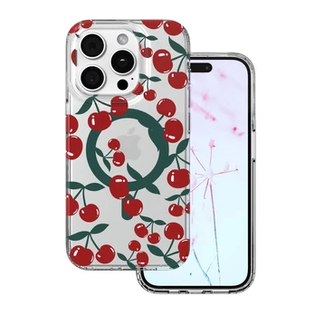 Dėklas Telforceone Cherry Mag case for iPhone 14 Pro 6,1' transparent