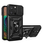 Dėklas Hybrid Armor Camshield iPhone 14 Pro Max Juodas kaina