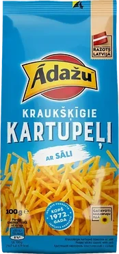Adazu Cipsi Čipsi ĀDAŽU Salmiņi, 100g