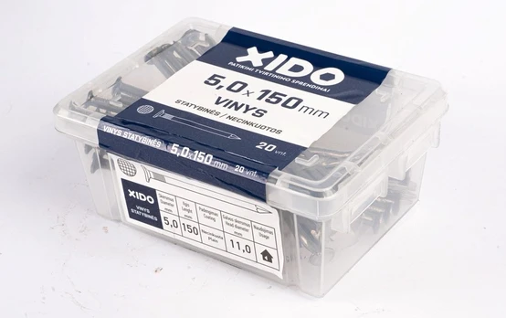 Vinys statybinės XIDO, juodos 5,0x150, 20vnt.