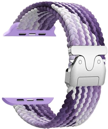 Dirželis Beline Woven Nylon Parachute do Apple Watch 42/44/45/49mm violetinė