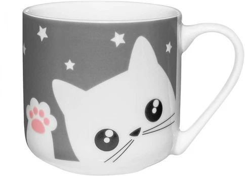 Puodelis 440 ml Kitty pilka AMBITION